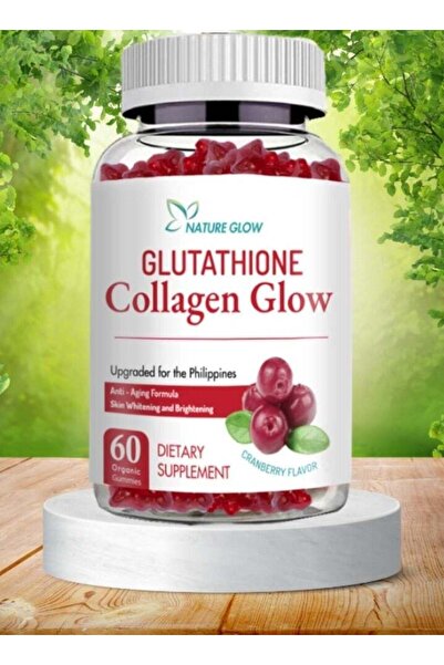 Nature حلوى الكولاجين المتوهجة من نشر | 60 حلوى بنكهة التوت البري