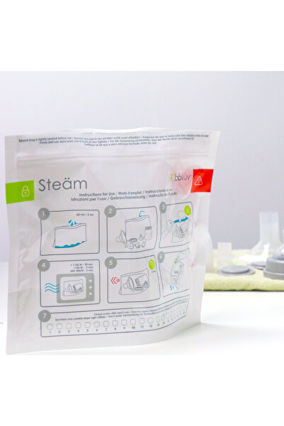 bblüv Pungi pentru sterilizare rapida la microunde Steäm