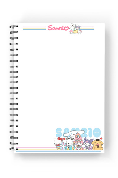 nihonwosekai 2 bucăți caiete cu spirală cu personaje Sanrio A5 Anime 50 coli Kuromi My Melody Cinnamoroll