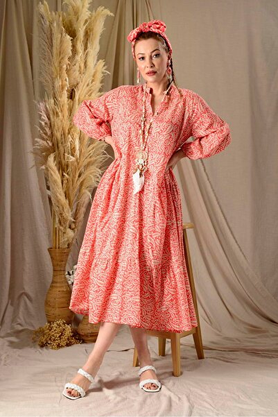 Universal AN10500 فستان بتفاصيل أزرار بحرية