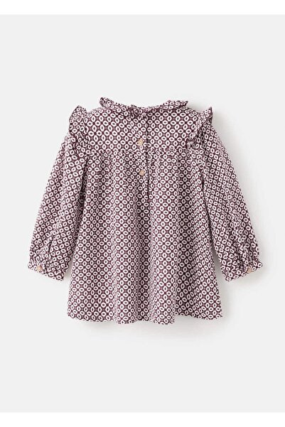 MANGO Baby Volanlı desenli elbise