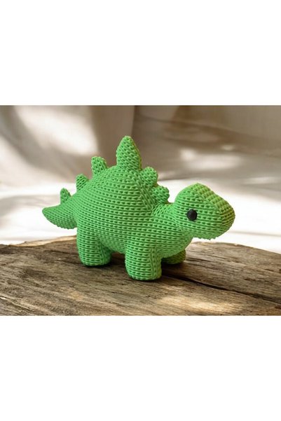 3DONE MODELS Figurină Stegosaurus croșetată 3D – Model decorativ, imprimată 3D, colecție unică