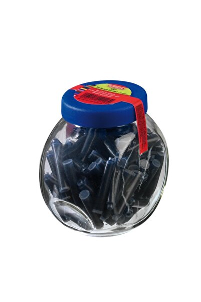 Herlitz Patroane cerneala standard, culoare albastru, 100 bucati/recipient pl...