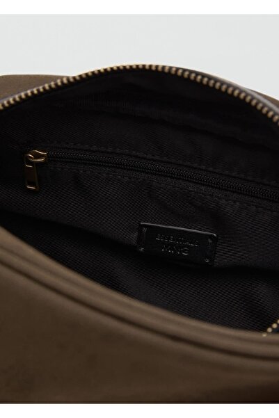 MANGO Man Fermuarlı deri kozmetik çantası