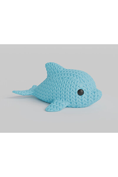 3DONE MODELS Figurină Delfin Croșetată 3D – Model Decorativ, Imprimată 3D, Co...