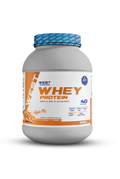 West Nutrition Whey Protein Powder 1200 Gr 40 Servings Apple Pie Flavored