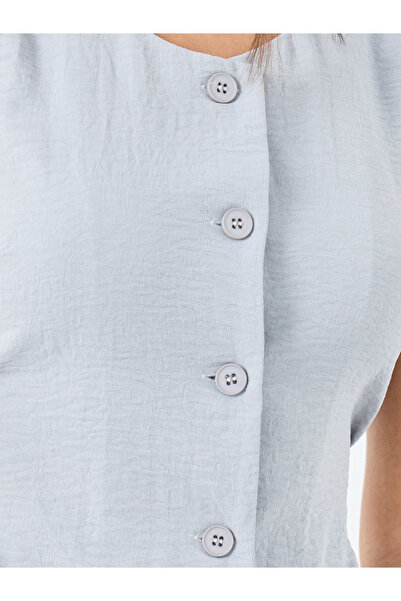 Styli Women Grey Buttoned Top and Pants Co-Ords