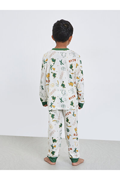 Styli Boys Dinosaur Print T-Shirt and Pyjama Set
