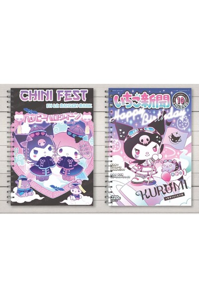nihonwosekai 2Pcs Sanrio Characters Kuromi My Melody A5 Anime Spiral Notebook 50 Sheets