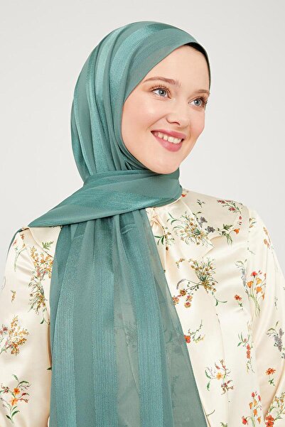 Levidor Emerald glitter striped tokyo shawl