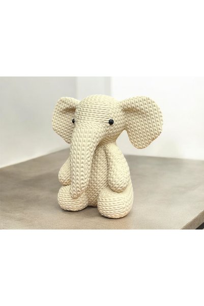 3DONE MODELS Figurină elefant croșetată 3D Model 2 – Model decorativ, imprimat 3D, colecție unică
