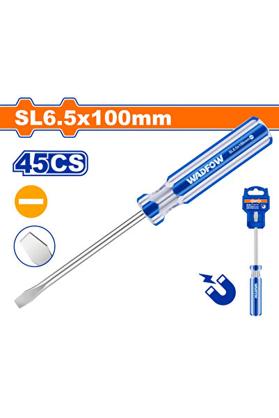 WADFOW مفك يد ملون شق SL6.5 × 100مم – WSD5264