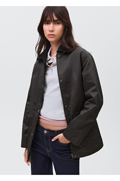 Mango Teen Leopar desenli mum görünümlü parka