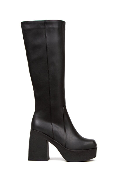 DYG STORE Kadın Fermuarlı Yüksek Topuklu Çizme