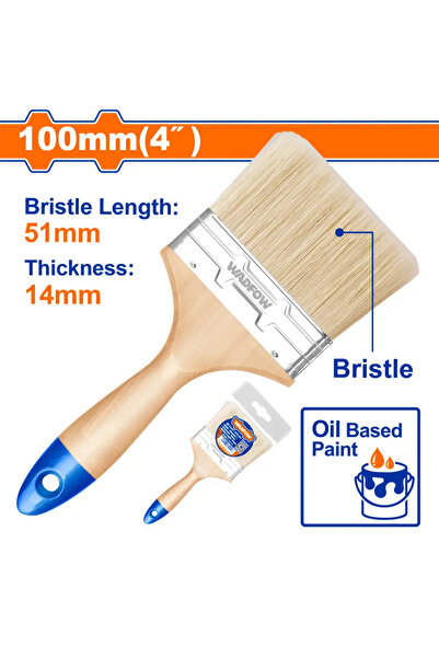 WADFOW فرشاة بوية يد خشب 4" (100مم) — WPB2904