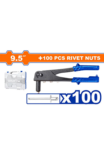 WADFOW زرادية برشام 9.5" بشنطة + مسامير WHR1909