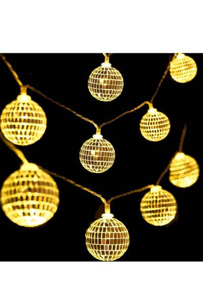 Generic Excefore Led Disco Ball String Lights, 20 Pcs Mirror Led Party Light Glass Ball Light Decorative Li