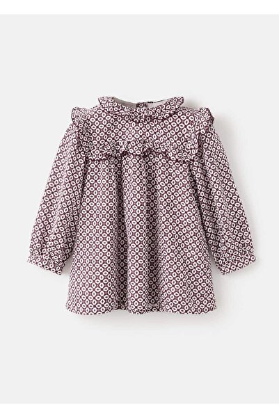 MANGO Baby Volanlı desenli elbise