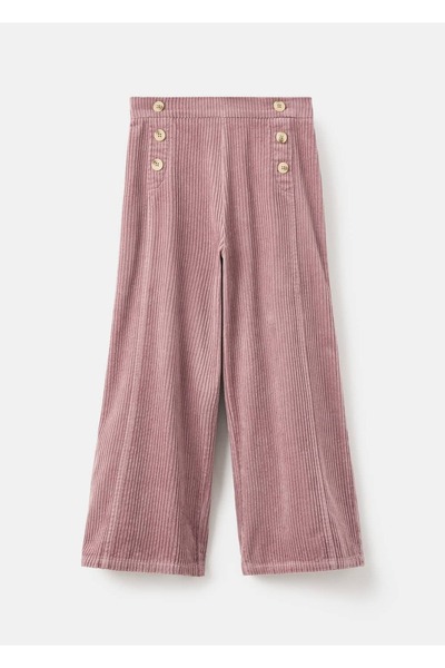 MANGO Kids Kadife pamuklu pantolon