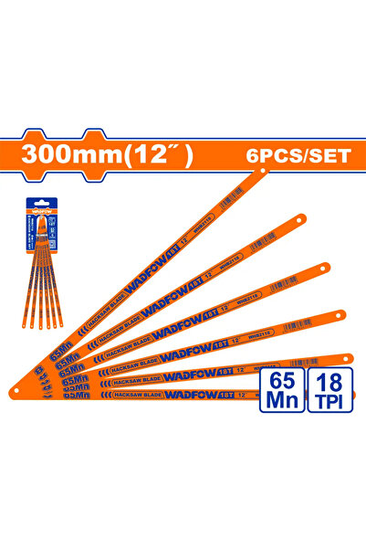 WADFOW مجموعة شفرات غيار منشار حديد 6 قطع 12" (300مم) – 18T – WHB2118