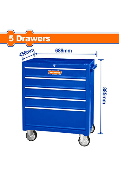 WADFOW دولاب عدة 5 أدراج (688×458×735مم) — WCS2A05