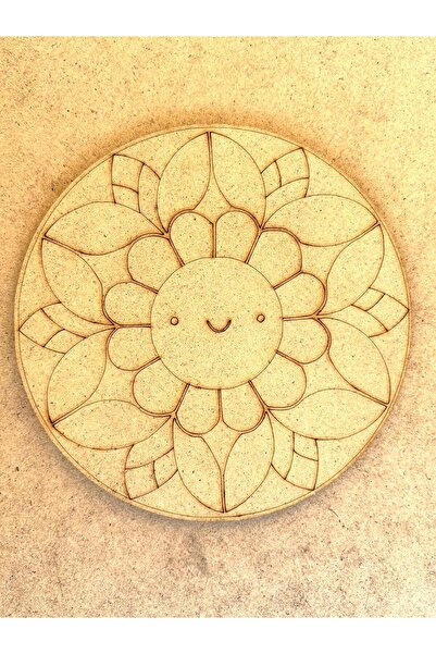 M&T WORKSHOP 10'lu Boyasız+Fırçasız Çocuklar İçin Ahşap Boyama Papatya Mandal...