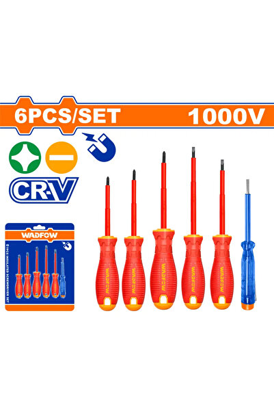 WADFOW طقم مفكات كهربائية معزولة (6 قطع) – WSS7406