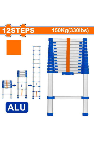WADFOW سلم ألومنيوم تلسكوبي 12 درجة — WLD5H12
