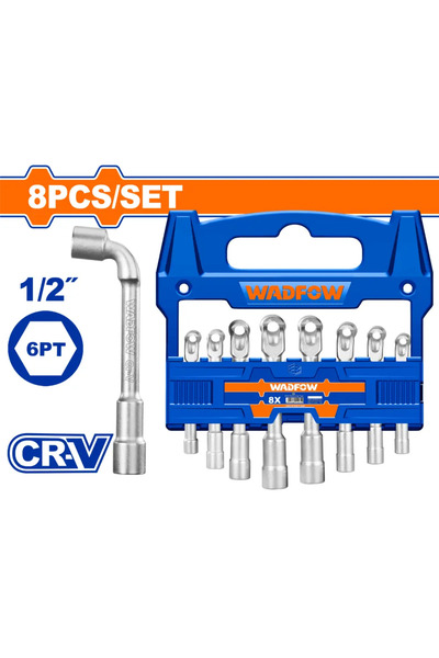 WADFOW طقم مفاتيح غليون 1/2" — 8 قطع — WTH4208