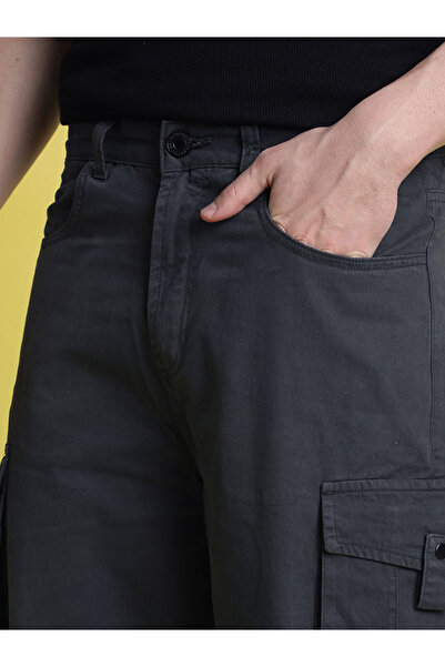 Bene Kleed By Styli Men Grey Baggy Fit Cargo Trousers