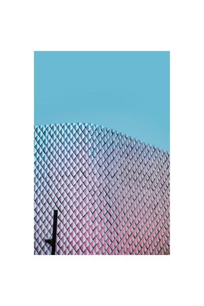 OEM Tablou Canvas, Arhitectura Cladire colorata roz cu cer, 50 x 75 cm