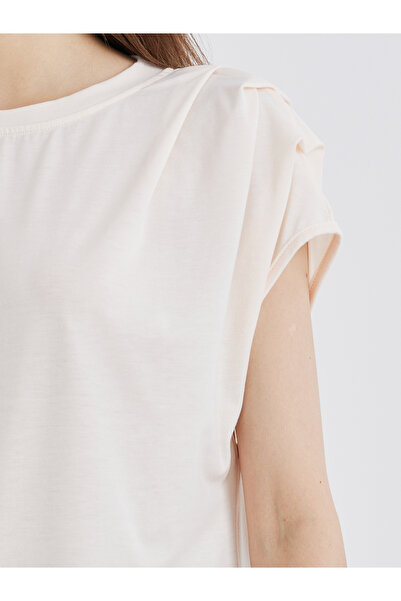 Take Two By Styli Shoulder Pleated Detail Regular Fit T-Shirt