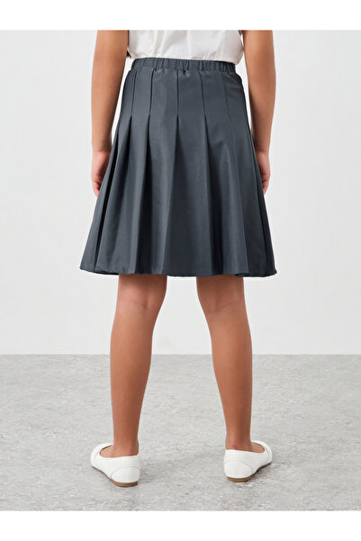 Styli Girls Grey Pleated Flared Skirt