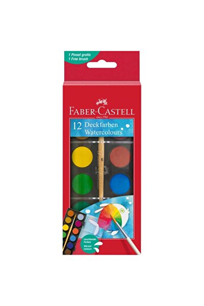 Faber Castell Set acuarele cu pensula Faber Castell, 12 culori