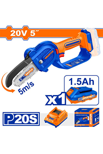 WADFOW منشار أشجار بطارية 5" (125 مم) 20 فولت – WCLP552