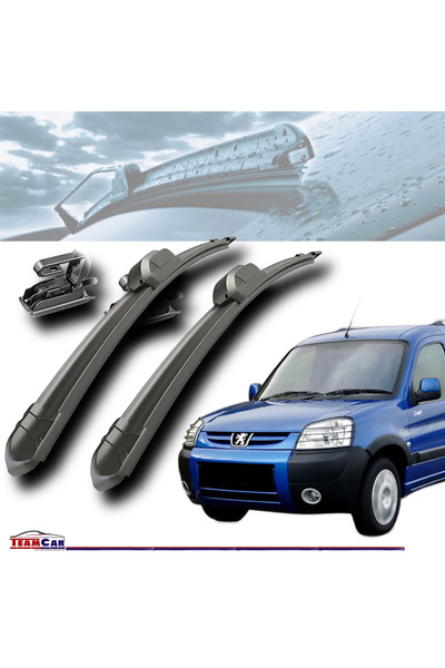 TEAMCAR Wiper set Peugeot Partner I (1996–2008) TeamCar® Flat – Front set