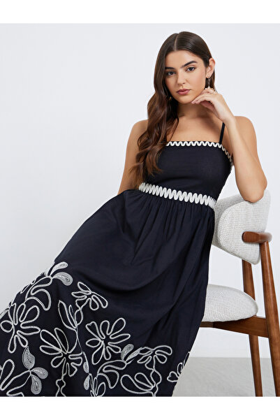 Styli فستان ماكسي بيج بدون أكمام بطبقات