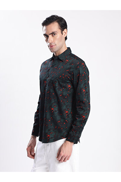 Bene Kleed By Styli Men All Over Print Slim Fit Shirt
