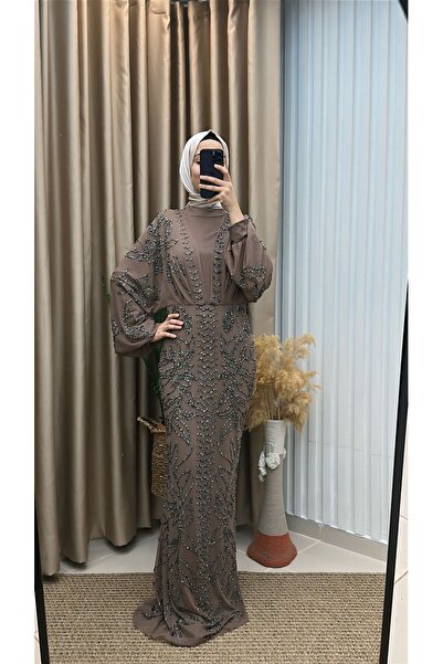 MERVE TESETTÜR Kuruklu Taşlı Balık Abiye