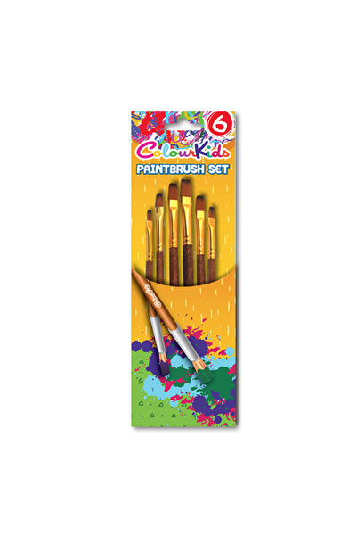 ColourKids Set 6 pensule cu varf tesit