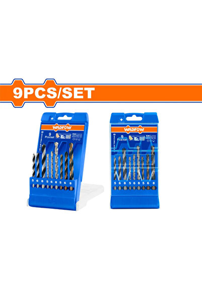 WADFOW طقم ريش مشكل 9 قطع (معدن + خشب + جدار) – WTD6B01