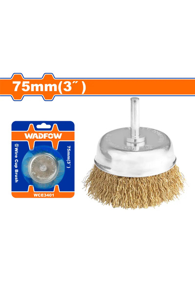 WADFOW فرشاة كوب دريل صفراء 75مم (3") WCE3401