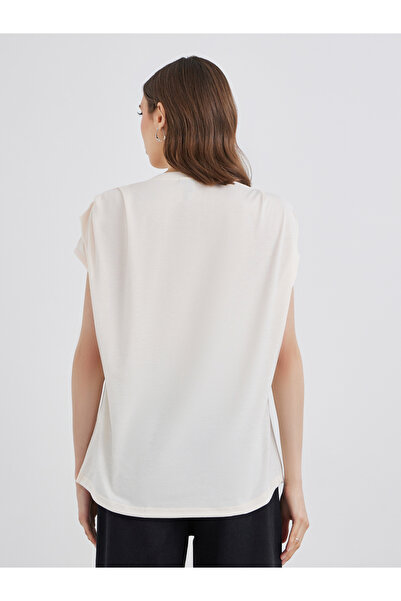 Take Two By Styli Shoulder Pleated Detail Regular Fit T-Shirt