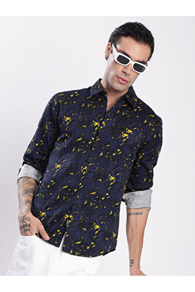 Bene Kleed By Styli Men All Over Print Slim Fit Shirt