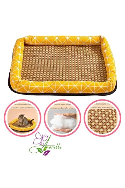 Manolex Culcus din ratan si spuma Pentru Caini si Pisici Dimensiuni 66x50cm C...