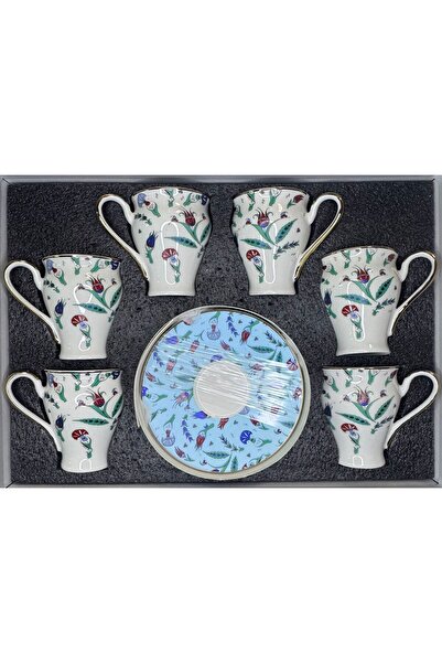 JUVIA JV07 Lüks Porselen 6 Kişilik Kahve Takımı