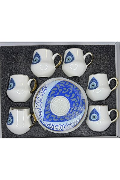 JUVIA JV19 Lüks Porselen 6 Kişilik Kahve Takımı