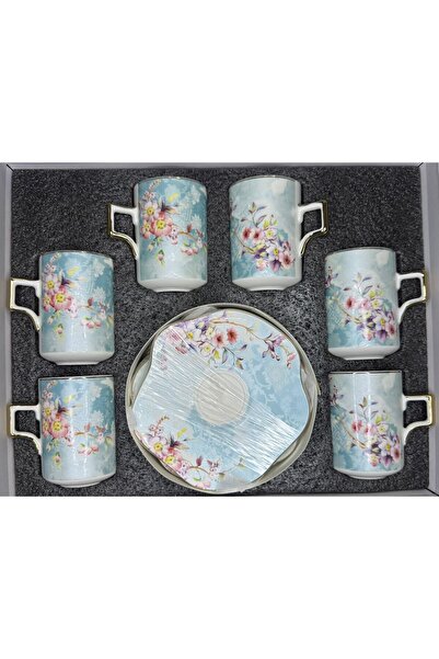 JUVIA JV17 Lüks Porselen 6 Kişilik Kahve Takımı