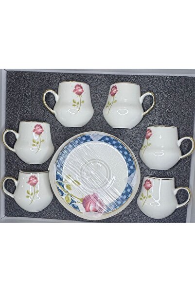 JUVIA JV18 Lüks Porselen 6 Kişilik Kahve Takımı