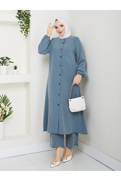 Rüyam Moda Shirt and Pants Double Gökçe Set